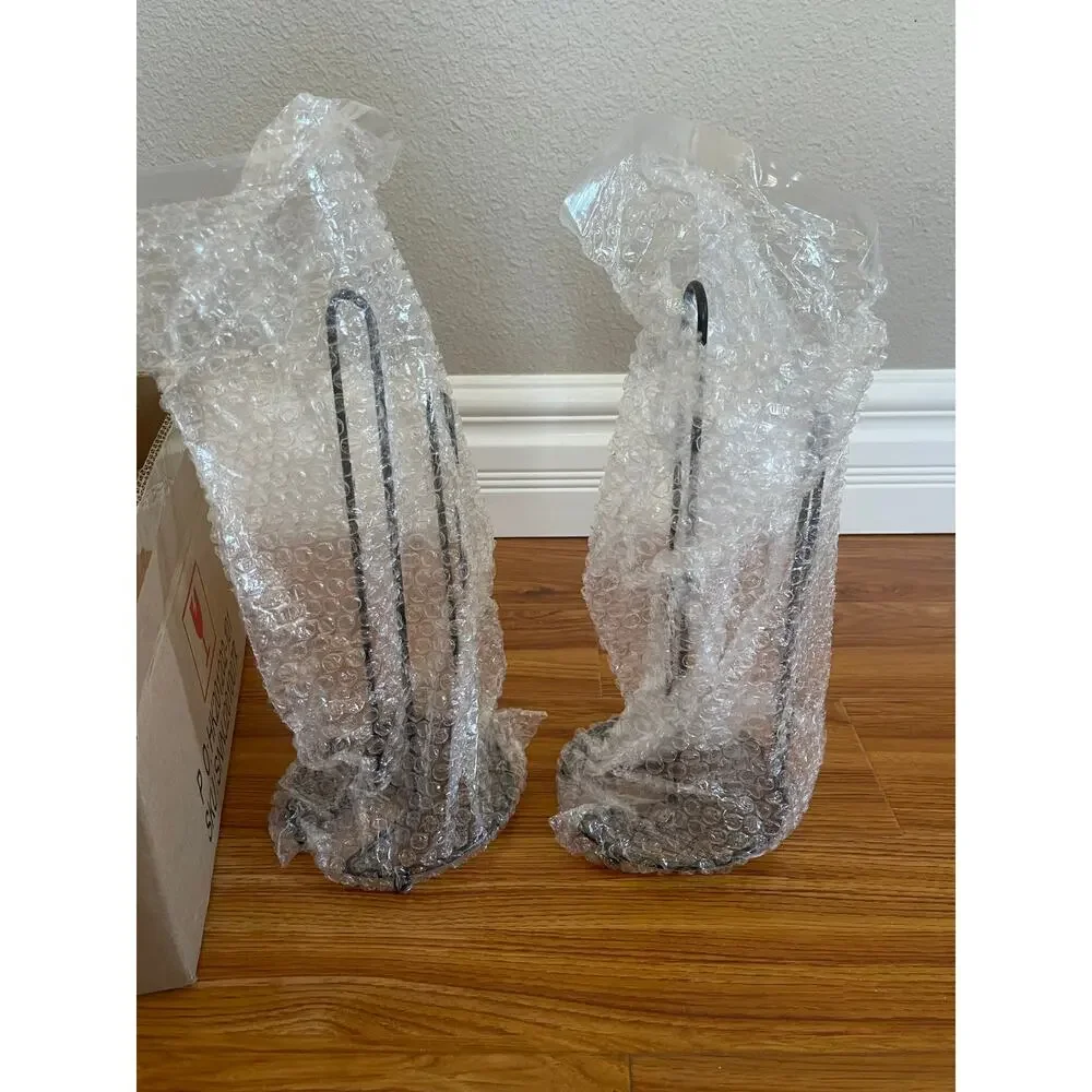 Set of 2 Metal Paper Towel Holders 13” Tall New Original Condition